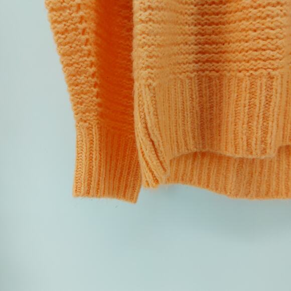 Universal Thread Goods Co. Casual Sweater Womens Orange Knit V-neck Long Sleeve - Picture 9 of 14